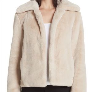 Theory Faux Rabbit fur jacket